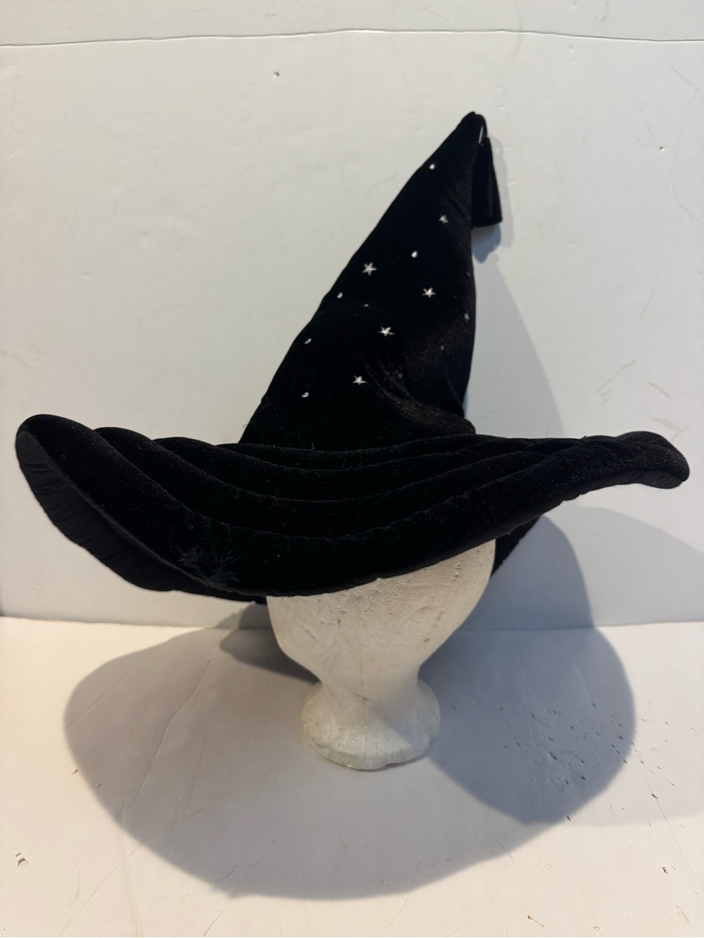 Black Velvet Witch Hat Kids Costume Accessory